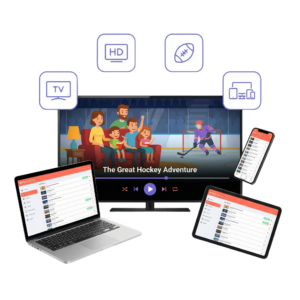 IPTV Calgary live sports and TV channels streaming on a home television