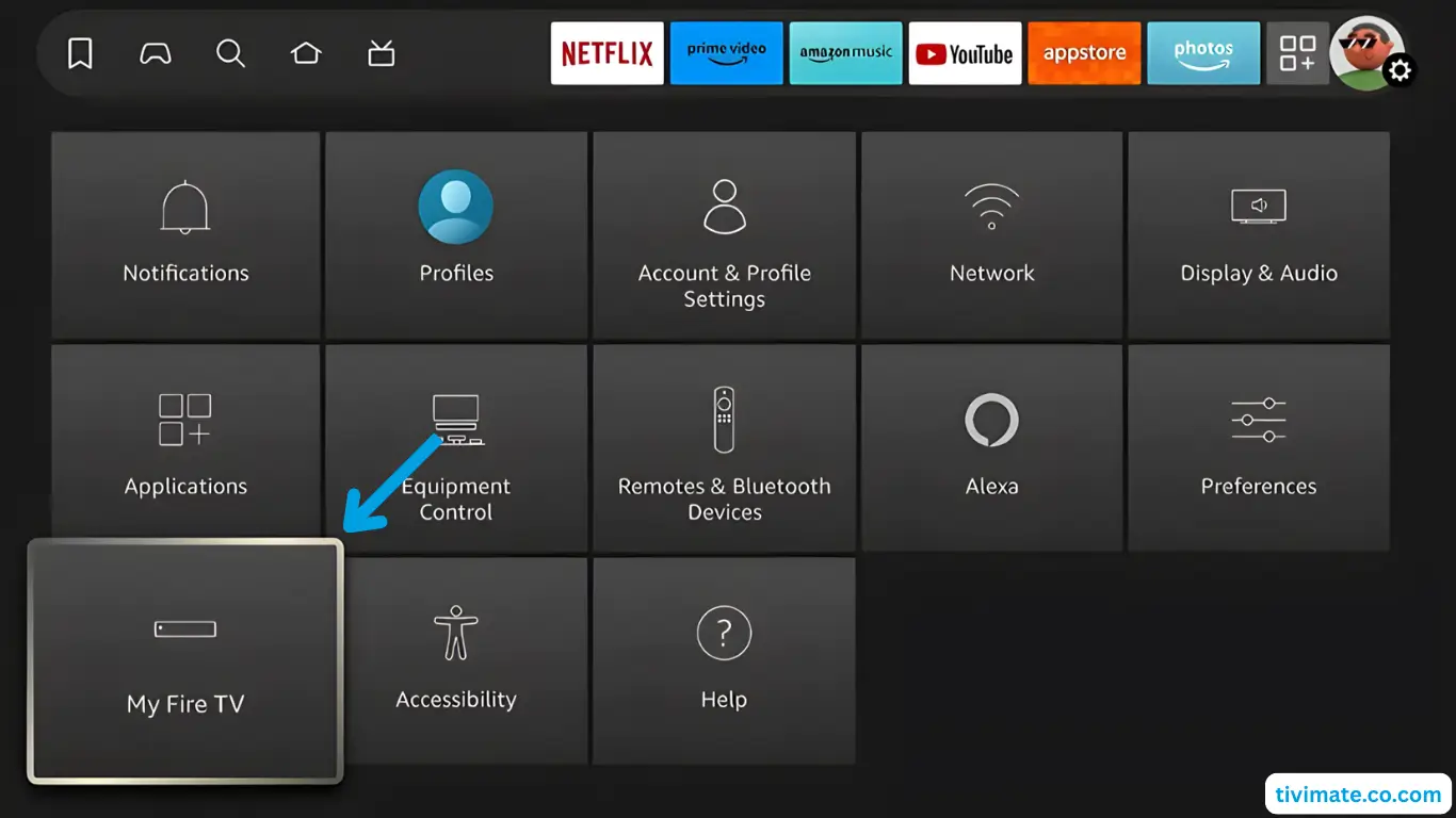 Fire TV Stick: Ouvrez My Fire TV
