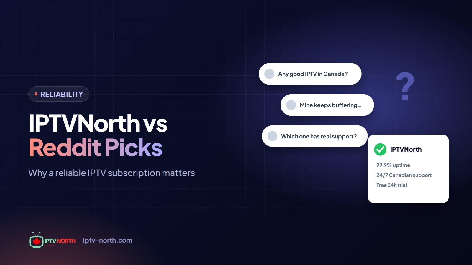 IPTV North vs Reddit comparison for choosing reliable IPTV in Canada
