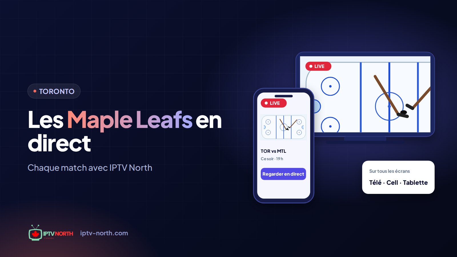 Installation de sous-sol pour regarder les matchs des Leafs en IPTV avec IPTV North